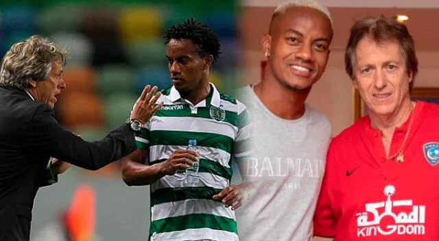 André Carrillo de reencontró con Jorge Jesús nuevamente en esta temporada. Foto: Sporting / Al Hilal   