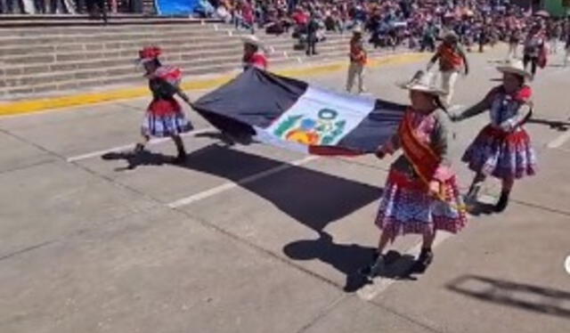  Ciudadanos marcharon en la plaza del distrito de livitaca, Cusco. Foto: captura Cusco en Portada   