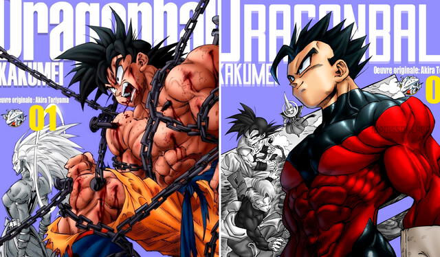 Goku y Gohan han sido los protagonistas de las portadas de los dos capítulos del manga. Foto: composición LR/Dragon Ball Kakumei   