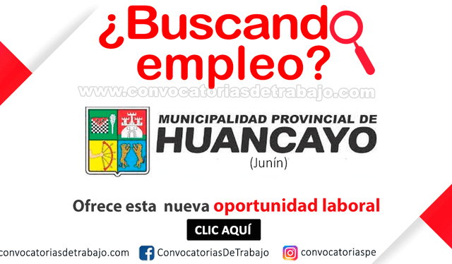  Municipalidad de Huancayo publicó oferta laboral 2023. Foto: Municipalidad Provincial de Huancayo   