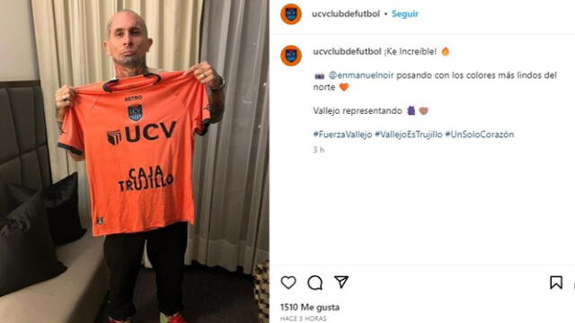 Publicación se difundió en el Instagram oficial del club. Foto: captura/César Vallejo/Instagram    