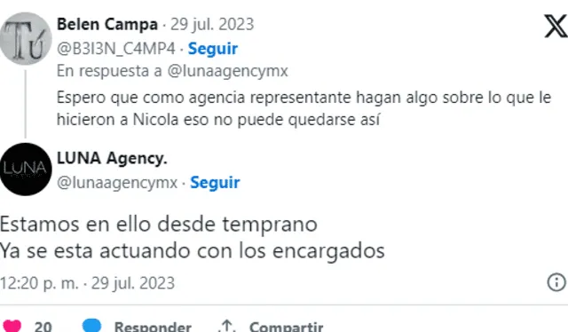  Luna Agency habló con los encargados del reality 'La casa de los famosos' desde el momento que ocurrió el episodio. Foto: Twitter/Luna Agency