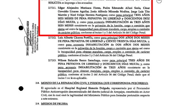  Solicitud de prisión preventiva de la Fiscalía contra César Linares, actual presidente de EsSalud. Fuente: La República   