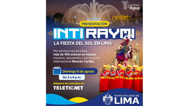  Evento es promocionado en Lima. Foto: Circuito Mágico del Agua   