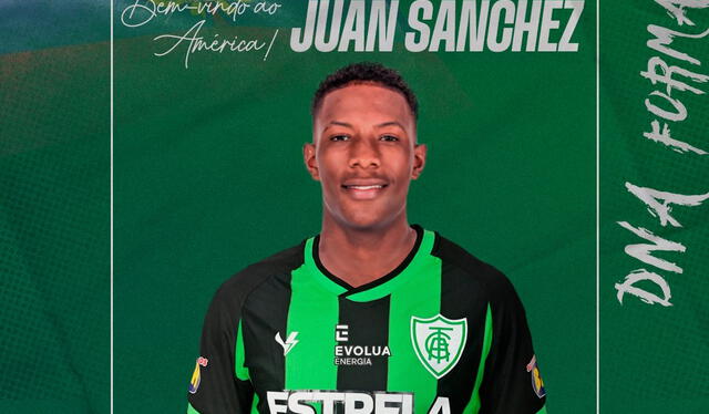 América Mineiro anunció a Juan Sánchez como nuevo fichaje para el Brasileirao. Foto: América Mineiro   