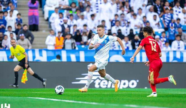 Sergej Milinkovic-Savic y Rúben Neves, dos de los fichajes estrellas de Al Hilal, hicieron los goles del triunfo ante Wydad. Foto: Al Hilal 