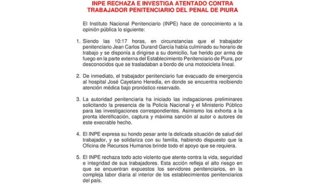  El documento se emitió en Twitter. Foto: Twitter INPE   