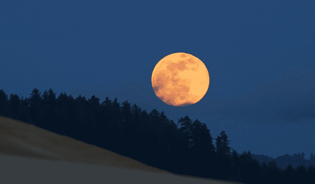  La primera luna llena de agosto 2023 fue denominada superluna de esturión. Foto: Jamie Hale / The Oregonian   