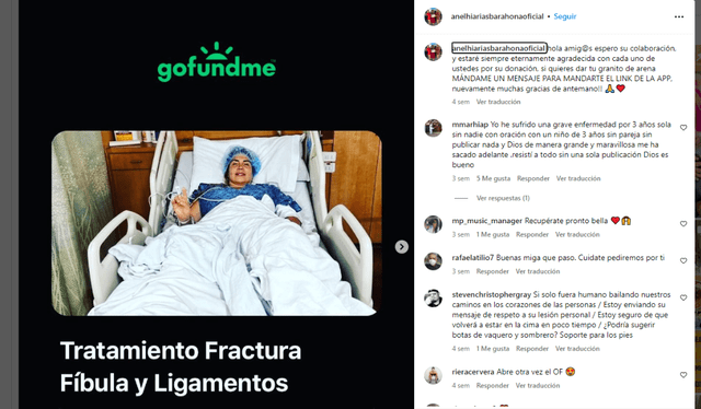  Anelhí Arias sufrió un accidente. Foto: Instagram   
