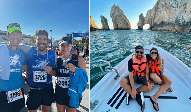  José Peláez y su novia comparten la pasión por el running. Foto: composición LR/capturas de Instagram/@YoSoyPeláez   