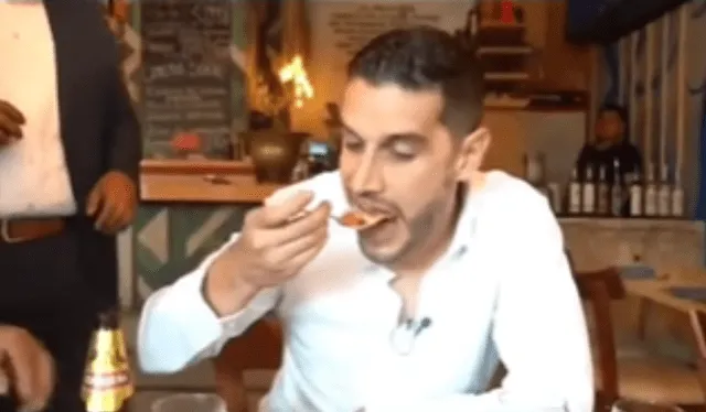  El creador de contenido mexicano quedó maravillado con el ceviche. Foto: captura de TikTok   