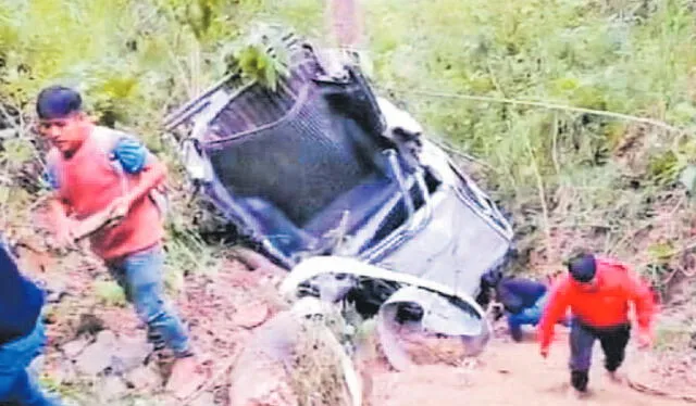  Tabaconas. Se reportó lugar por dónde se despistó vehículo. Foto: difusión   