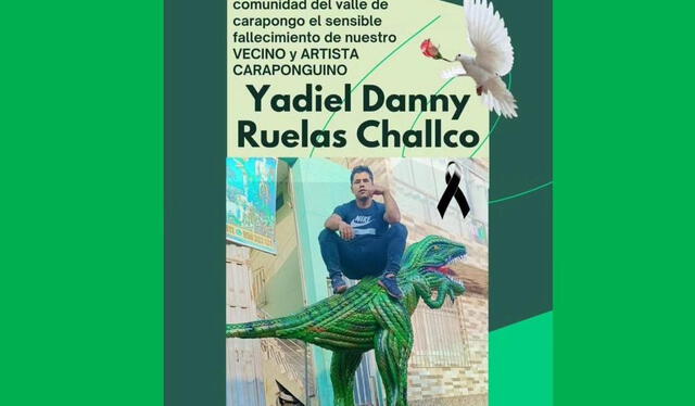  Comunicado oficial que anuncia el fallecimiento de Yadiel Danny Ruelas Challco. Foto: difusión   
