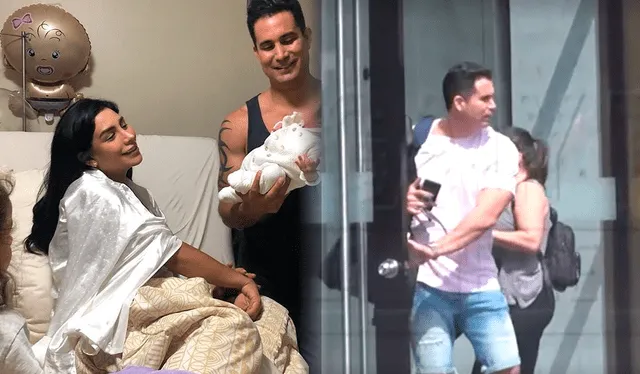 Leysi Suárez y su pareja viendo a su hijo. Foto: difusión Instagram/captura ATV   