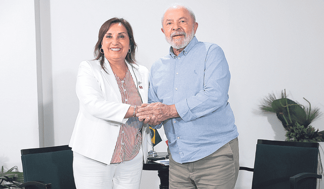  Encuentro. Dina Boluarte se reunió con el presidente Lula da Silva en Belém do Pará. Foto: difusión   