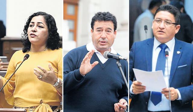  Karol Paredes, Edwin Martínez, Juan Carlos Mori, renunciaron a la bancada de Acción Popular. Foto: difusión   