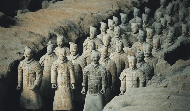  Los guerreros de terracota representan a guerreros y caballos del primer emperador de China. Foto: difusión 