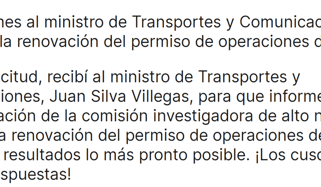  Soto anunció que revisaría contratos y formaría una comisión investigadora. Nada se sabe de ella hasta la fecha. Foto: Alonso Ramos/Twitter   