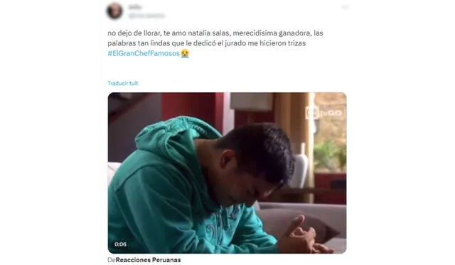  Usuarios se emocionaron con el triunfo de Natali Salas. Foto: captura/Twitter    