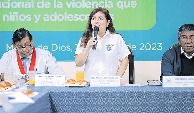  Versión. Viceministra Espinoza asegura que Mila está cuidada. Foto: difusión   