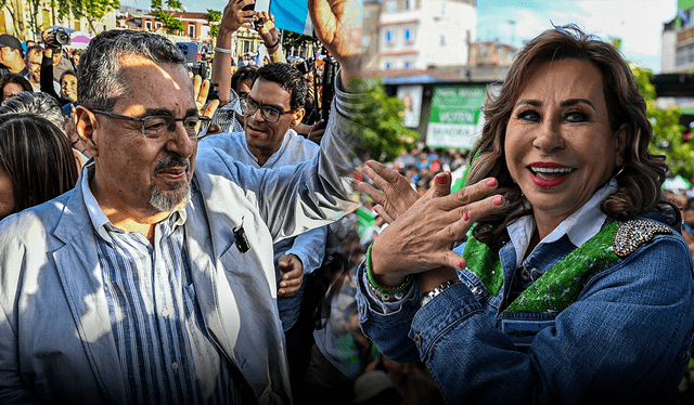 Sandra Torres y Bernardo Arévalo se enfrentarán en la segunda vuelta de Guatemala 2023. Foto: composición LR/AFP   