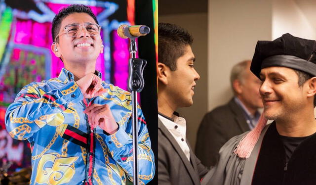 Alejandro Sanz fue el padrino de la promoción de Christian Yaipén en Berklee College of Music. Foto: composición LR/captura de Instagram   