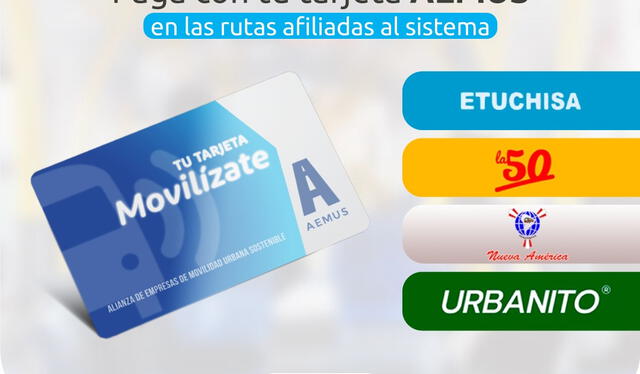 La tarjeta se llama TU Tarjeta Movilízate. Foto: Aemus   
