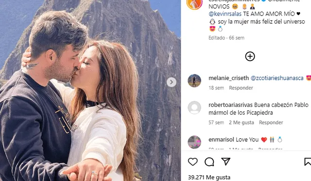 Estrella Torres y Kevin Salas se comprometieron en mayo de 2022. Foto: Estrella Torres/Instagram    