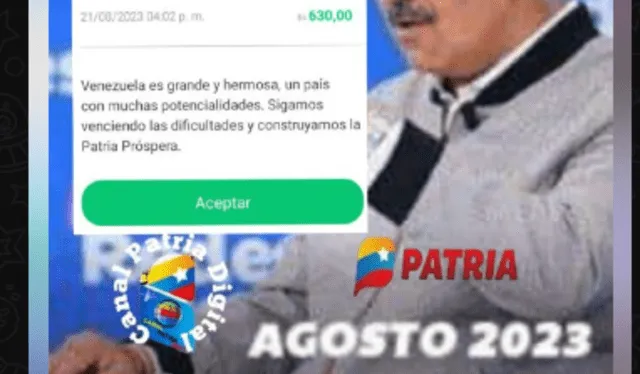 Los pensionados de Amor Mayor ya pueden cobrar el pago de agosto del 2023 del Bono de Guerra. Foto: Canal Patria   