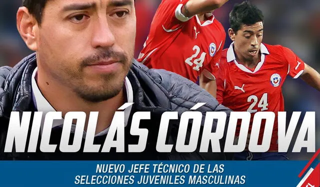 Nicolás Córdova jugó por la selección chilena en su etapa como futbolista. Foto: Selección Chilena   