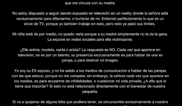 'Tomate' Barraza habló sobre las últimas declaraciones de Vanessa López. Foto: Instagram/Carlos Barraza   