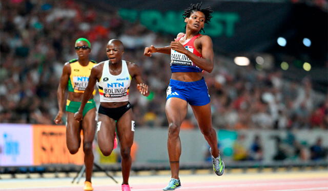 Marileidy Paulino clasificó a la final como la mejor atleta de la semifinal 1. Foto: AFP   