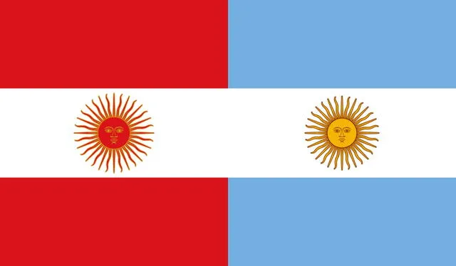  Segunda bandera del Perú al lado del símbolo patrio argentino. Foto: composición LR/difusión    