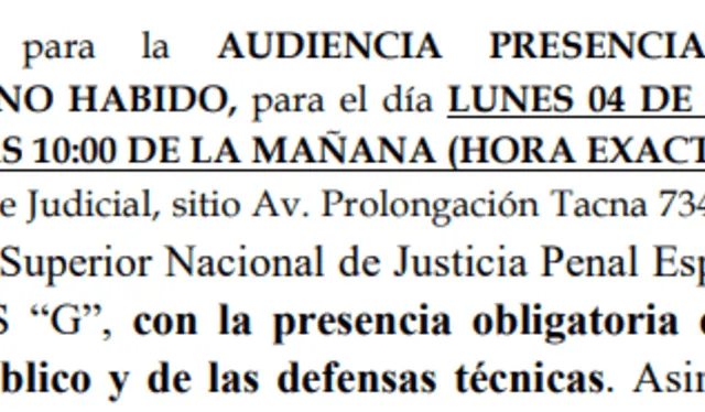 Corte Superior Nacional de Justicia Penal Especializada programó la audiencia de carácter inaplazable. Foto: La República   