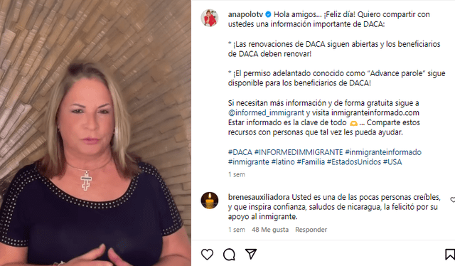 Ana María Polo se mantiene activa en rede sociales. Foto: Ana María Polo/Instagram    