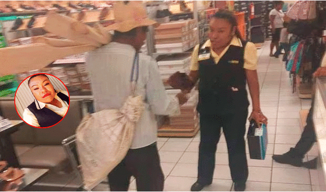  La trabajadora se ganó el cariño de los usuarios en las redes sociales por su noble gesto. Foto: composición de LR/@Fernandonovell/Facebook   