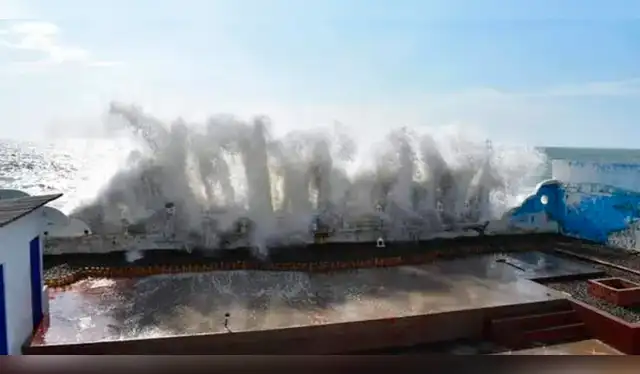  Oleajes interrumpió las actividades pesqueras en Piura y Chimbote. Foto: difusión   