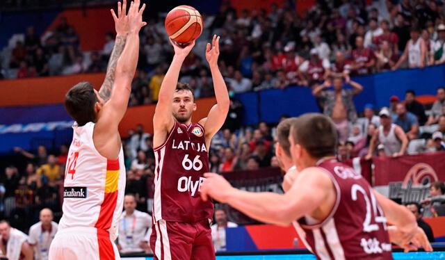 España fue superada 74-69 por Letonia en la fecha anterior. Foto: AFP   