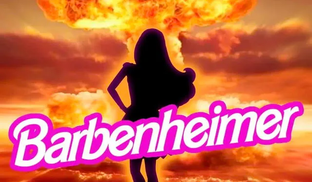 Así es el afiche oficial de ‘Barbenheimer’, el cual se estrenará este 2023. Foto: Full Moon   