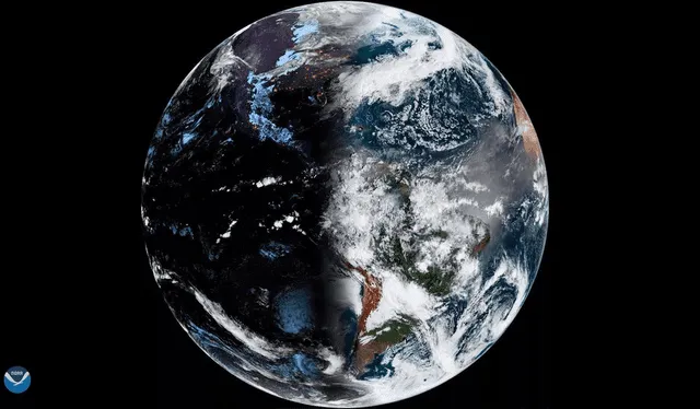  Durante el equinoccio, el día y la noche duran casi lo mismo en ambos hemisferio del planeta. Foto: NOAA   
