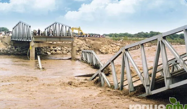  El Niño de 1998 causó el colapso del puente Reque. Foto: requecity    