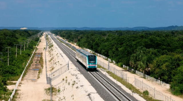 Tren Maya en Cancún. Foto: Presidencia de México   