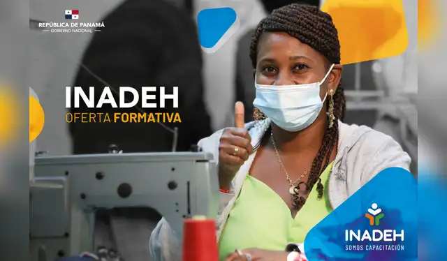 Mujer recibiendo un curso de costura. Foto: Inadeh   