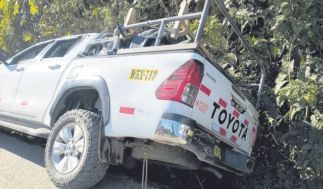  La pantalla. En Puerto Ene, esta camioneta de transporte de pasajeros fue acondicionada con la “carga ilícita”. Foto: difusión    