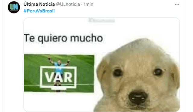  El encuentro entre Perú y Brasil por las Eliminatorias 2026 dejó estos divertidos memes. Foto: Twitter   