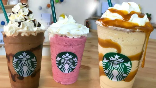  Los frappuccinos de Starbucks. Foto: captura YouTube   