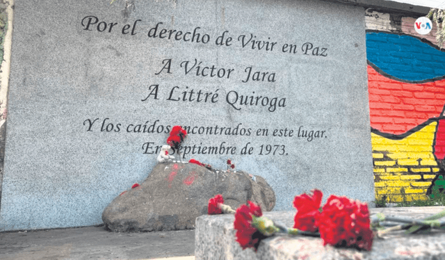  Homenaje. Lugar donde fueron hallados los cuerpos de Víctor Jara y Littré Quiroga. Foto: difusión    