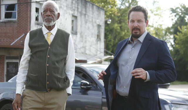 Morgan Freeman y Cole Hauser protagonizan 'The Ritual Killer'. Foto: Redbox Entertainment   