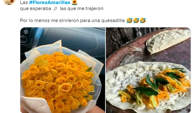 El 21 de setiembre se ha convertido en tendencia regalar flores amarillas. Foto: Twitter   