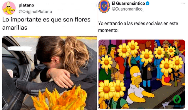 El 21 de setiembre se ha convertido en tendencia regalar flores amarillas. Foto: Twitter   